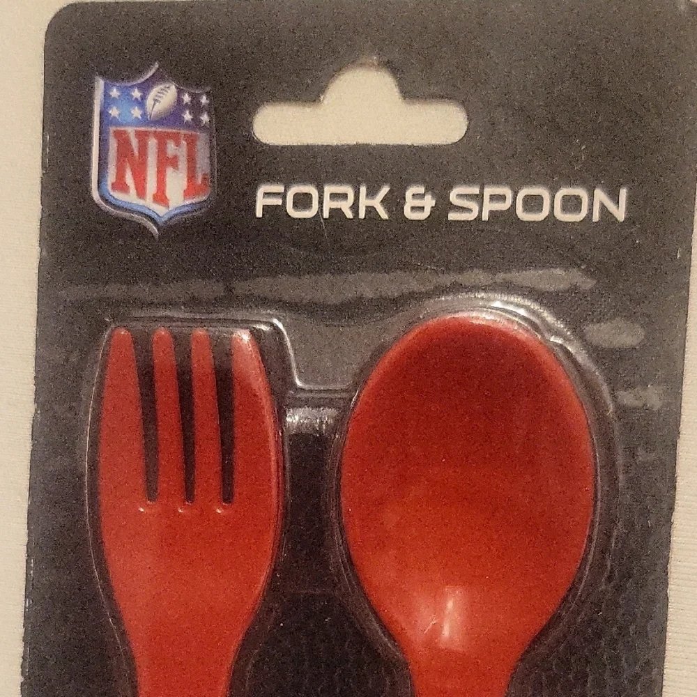NFL Giants Fork and Spoon Set - Red